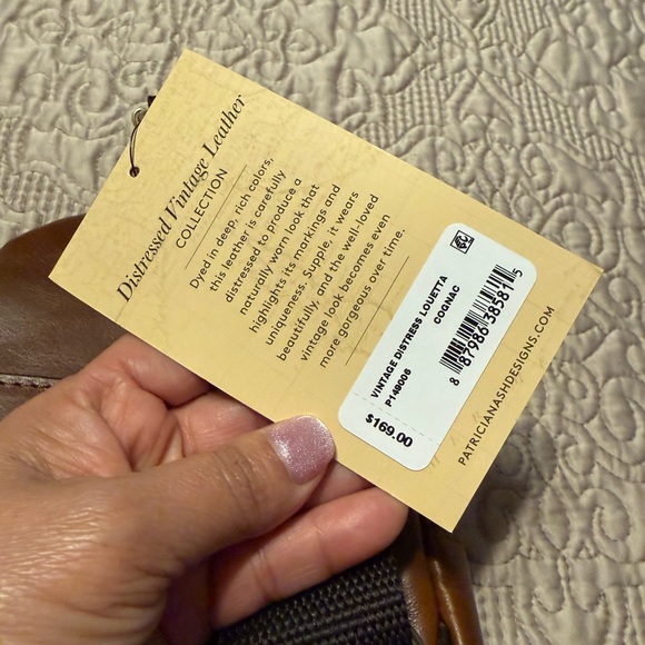 New Women Patricia Nash Brown Leather Sling Bag - Picture 3 of 4